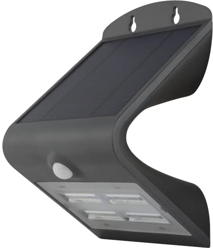 REV BUTTERFLY Außenleuchte mit Bewegungsmelder, Solar Panel, anthrazit | LED Strahler mit IP54 Spritzwasserschutz I 3,2W