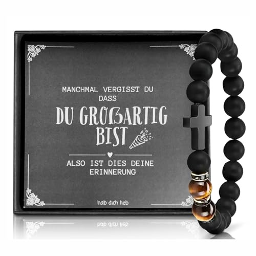 Gåvor till kvinnor män – 18-årsdagen flicka, mamma gåva, avskedspresent kollegor, bästa vän, systrar, armband med tigeröga, turmalin, du får det, kristna gåvor, [Fixed Dimension or Standard Size],