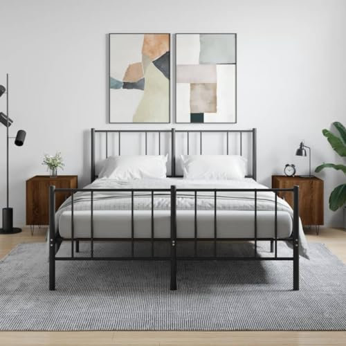 LAPOOH Nachttische 2 STK. Braun Eichen-Optik 40x40x50 cm Holzwerkstoff, Nachtschrank, Nachtkonsole, Bedside Tables, Beistellschrank, Nachtkästchen, Nachtkommode, Nightstand 827563