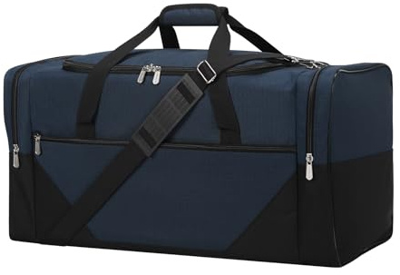 LONALIA Grand Sac de Voyage Homme - 54L Sac de Sport pour Gym Week-End 63x28x30 (Bleu Marine)
