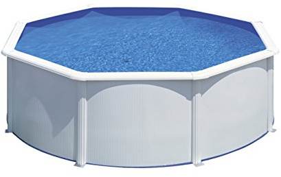 Piscina Gre KIT350ECO Fidji. - Piscina fuori terra in acciaio, rotonda in acciaio, colore bianco. Piscina scomponibile per Giardino. 350 x 120 cm