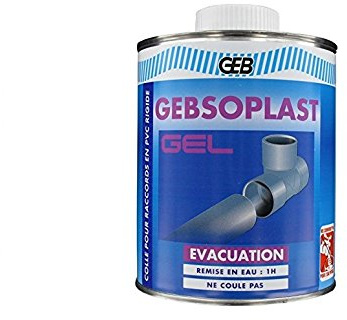 GEB 504711 Gebsoplast colla evacuazione in gel, per raccordi in PVC, rigido, barattolo da 250 ml