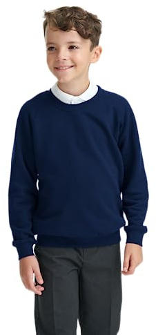 Integriti Schoolwear Boys Girls Unisex Jumper Sweatshirt Crew Neck Round Neck School Uniform Ages 1-15 Navy