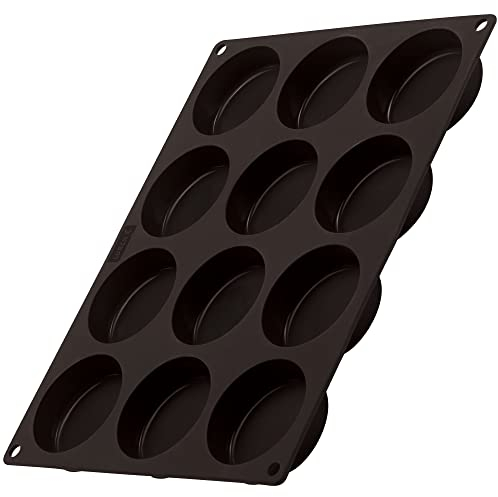 Lurch 85087 FlexiForm Burger Buns - Stampo per 12 panini per hamburger (diametro 6,3 cm), in 100% silicone platino senza BPA, colore: Marrone