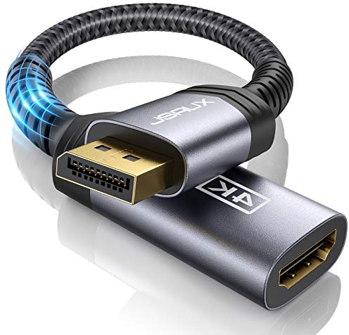 JSAUX Adattatore DisplayPort a HDMI (1080P@30Hz, UHD), Convertitore DP Maschio a HDMI Femmina 2.0 Compatibile Con HP, DELL, HDTV, Monitor, Schede Grafiche, Proiettori