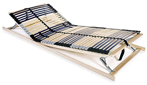 Ksodgun Birkenplankenbasis, Lattenrost Schlafzimmer Lattenrost 195 x 120 x 10 cm massiver Buchenholzrahmen Verstellbarer Kopf und Füße
