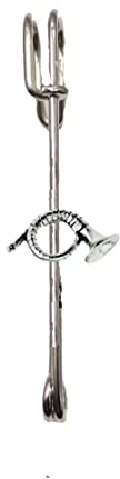 Jagdhorn auf 7,5 cm großer Kiltnadel mit englischem Zinn-Emblem oder atemberaubender Anstecknadel mit Endanschluss refc22