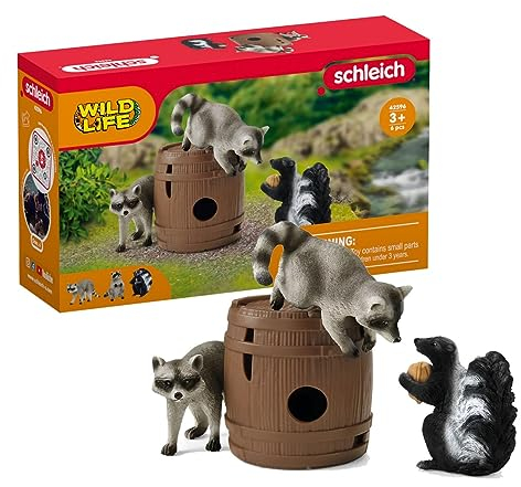 SCHLEICH 42596 Spielspaß um die Nuss, ab 3 Jahren, WILD Life - Spielset, 6 Teile