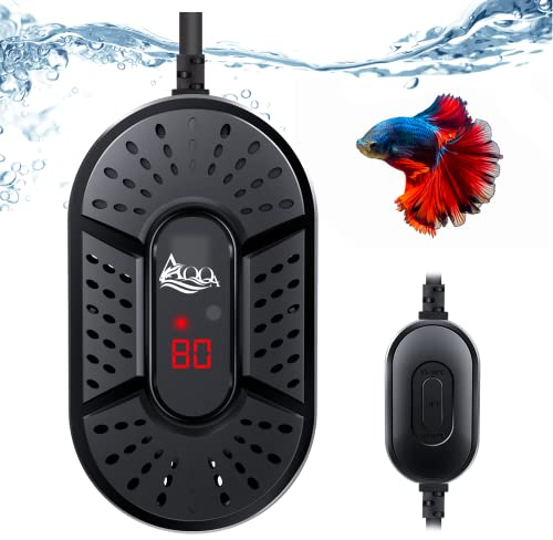AQQA Aquarium Heizung,75W Aquarien Regelheizer mit LED-Anzeige,Einstellbarem Temperaturregler Aquarium Heizstab für 40-80L Aquarien