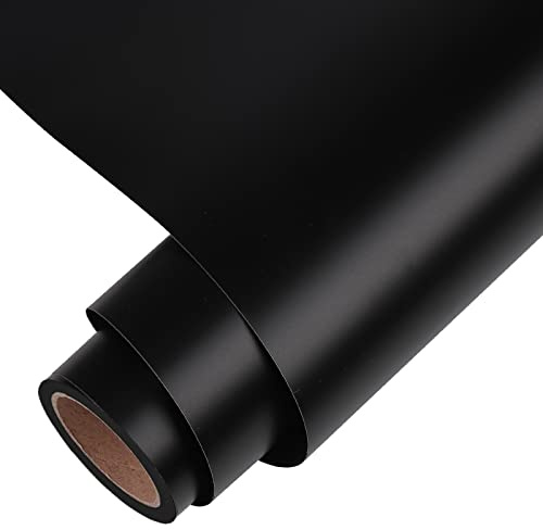 VINYL FROG Black Self Adhesive Vinyl Roll Matte Permanent Vinyl 12''x5ft Craft Vinyl for Mug, Cup, Window & Home Deco,and other DIY projects