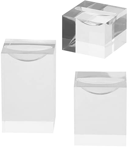 iplusmile 3 Stück Acryl Ringständer Transparent für Ringe Klarer Schmuckhalter aus Acryl für Schreibtisch und Zuhause zur Schmuckpräsentation