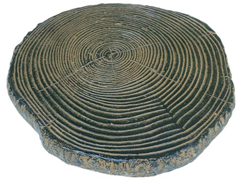 Holzmaserung, Garten-Trittstein, realistisch, dekorativ, Gehstein, für Outdoor, Park, Blumenbeet, Hof, Gehwege, Terrasse, stabile Pflastersteine (40 x 36 cm)