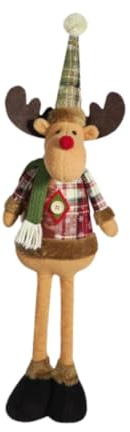 Festliche Weihnachtsfigur mit Verstellbaren Beinen für Zuhause, Elch