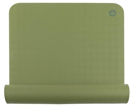 Bodhi Yogamatte ECO PRO | 100% Naturkautschuk | Extrem Rutschfest | 100% natürlich & umweltfreundlich | Profi-Matte für Yoga & Pilates | Ideal für dynamisches Yoga | 185 x 60 x 0,4 cm | farn-grün