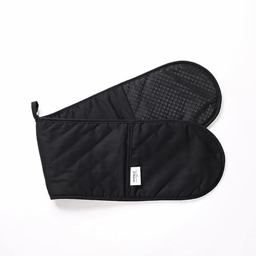 GEEKHOM Double gant de four, résistant à la chaleur, gants de four doubles avec maniques antidérapantes en silicone pour la maison, la cuisine, la pâtisserie, la cuisson, le barbecue, le micro-ondes