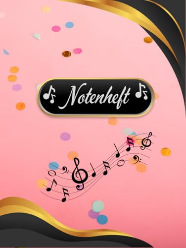 Notenheft Geige Notenbuch Cello Violine Musikunterricht Bratsche Notenlinienheft Große Lineatur Geigenunterricht Anfänger Violoncello Kontrabass ... da Gamba Notensysteme Musiker Rebec 02B09