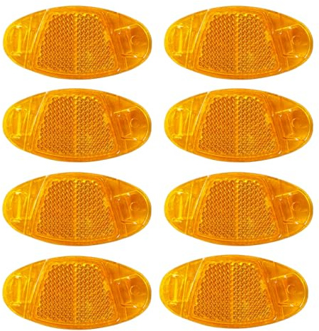 CHDZSW 8 Stück Speichenreflektoren Fahrrad Speichenreflektoren Fahrrad Katzenaugen Fahrrad Kinder Rückstrahler Fahrrad Speichen Reflektoren Set Für Rennrad MTB Trekking Bike & Kinder Fahrrad (Gelb)