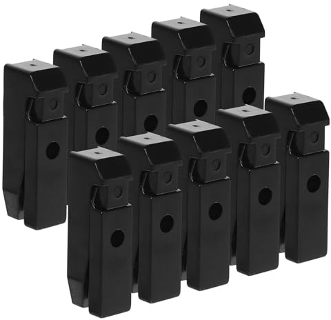 Unsichtbare Verbindungsstücke für Regalböden, 10 Satz Schwarz | Kunststoff, für 18mm Stärke, Heavy Duty Ausführung, Passend als Ersatz für Alte oder Defekte Halter