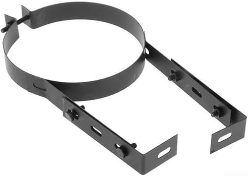 Support de tuyau de cheminée, support mural en acier inoxydable de 150 mm réglable pour tuyau de cheminée suspendu dans les systèmes de chauffage (15 cm)
