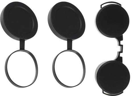 3 Pcs Rubber Lens Cap Replacement Black Binocular Accessory | Waterproof Extra Protection, Easy to Install, Telescope Eyepiece Dust Caps and Lens Covers
