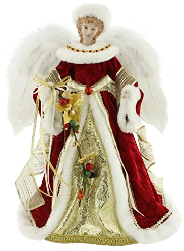 Windy Hill Collection 416570 Weihnachtsbaumspitze oder Tischplatte, stehend, 35,6 cm, Rot