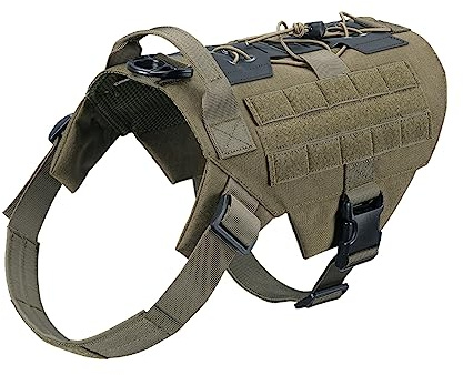 EXCELLENT ELITE SPANKER Taktisches Militär-Hundehalsband mit Metallschnalle | Militär-Hundegeschirr, Cordura-Nylon, Jagd, Wandern, Training, Laufen, für kleine, mittlere und große Hunde