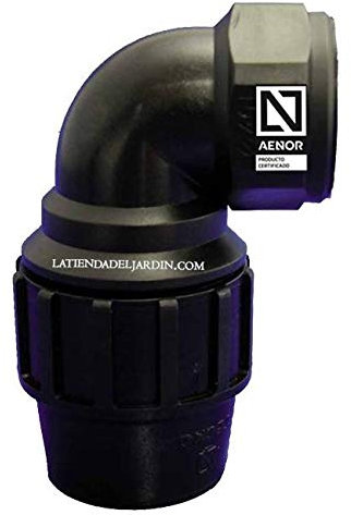 Curva Maschio PE 20mm x 1/2’’ | Certificato AENOR | Idraulica, irrigazione e lavori | Accessorio per tubo in polietilene nero