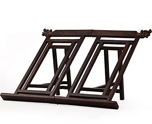 Bücherständer Handgefertigter Retro-Buchständer,Buchhalter zum freihändigen Lesen,Rezept-und Kochbuchhalter für ausgefallene Tablet-Ständer,Theke,15 x 11 Zoll Buchhalter (Farbe: Schwarz)