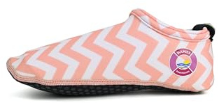 Duukies Damen Sommer Strandsocken ZigZag Pink leichte Schwimmsocken UV-Schutz