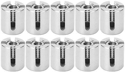 10 Abrazaderas de Cable Cruzado, Clip de Cuerda de Alambre Cruzado de Acero Inoxidable, Clips de Cable de Alta Resistencia, Sujetador de Abrazadera de Barandilla de Alambre, (M8