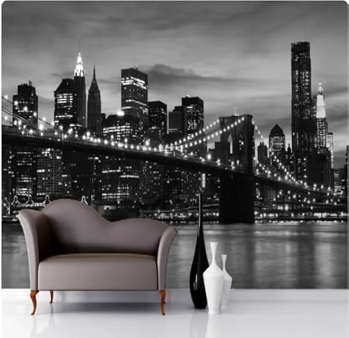 3D-Tapete, Schwarz-Weiß-Tapete, Wandbild, Fototapete, 3D-Wandbild, Wandgemälde, Wandhintergrund, Tapete, 3D, 350 x 245 cm