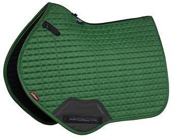 LeMieux Sottosella quadrato in camoscio a contatto ravvicinato - Hunter Green Large
