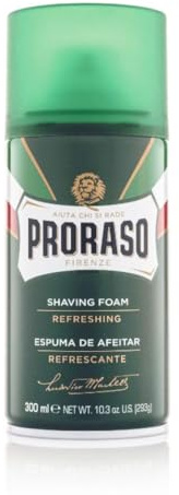 Proraso Mousse à raser rafraîchissante - 6 x 300 ml - Avec eucalyptus et menthol - Vert