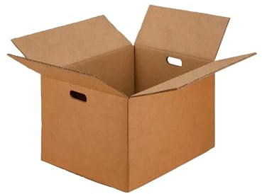 MagazziniGM, Scatole di Cartone Resistenti per Trasloco, Spedizioni e Imballaggi Sicuri, Scatole Avana Robuste e Riutilizzabili (1pz, 80 X 60 X 60 DoppiaOnda con Manico)