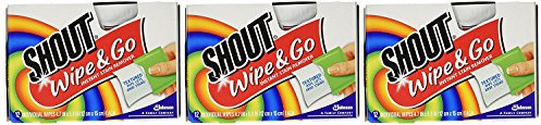 Shout Stain Remover Wipes-12 ct. (Pack of 3)
