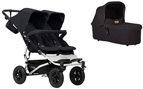 Ausstellungsstück Mountain Buggy duet buggy V3.2 als Doppelsitz-Buggy + 1 Babyschale - schwarz