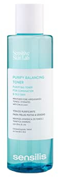 Sensilis - Purify Balancing Toner, Tonique Purifiant et Anti-rougeurs pour Peaux Mixtes et Grasses avec Acide Hyaluronique, Zinc et Lin - 200 ml