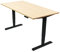 Ergotopia Desktopia Pro X Elektrisch höhenverstellbarer Schreibtisch, Ergonomischer Stehtisch für Büro oder Home Office (Ahorn, Gestell Schwarz, 120 x 80 cm)