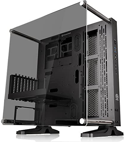 Thermaltake Core P3 ATX Tempered Glass Gaming Computer Case Chassis, Open Frame Panoramic Viewing, Glass Wall-Mount, Black Edition, CA-1G4-00M1WN-03
