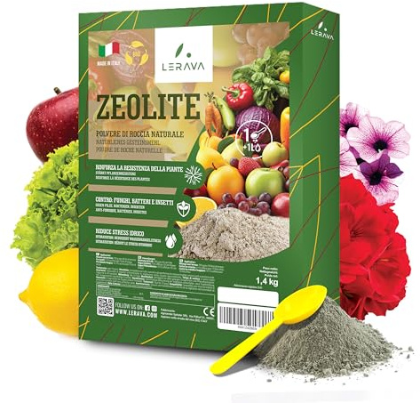 LERAVA® Zeolith Pulver (2x700 g) - Natur Zeolith für Pflanzen - Stärkt Bodenstruktur I Fördert Pflanzengesundheit - Verbessert Photosynthese & Widerstandsfähigkeit - Klinoptilolith Zeolith Pulver