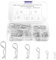 100 Stück Splinte Sortiment Edelstahl Splinte Set mit Sortimentskasten, Sicherungssplinte Set in 6 Verschiedenen M1 M1.2 M1.5 M1.8 M2 M2.5, Federstecker R Clips für Autos Wohnmobile Gartengeräte