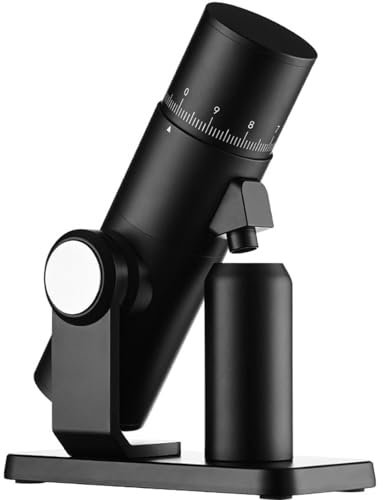 Macinacaffè elettrico per chicchi di caffè, stile telescopico, design magnetico, adsorbimento automatico, regolazione digitale precisa da punto a punto,Black
