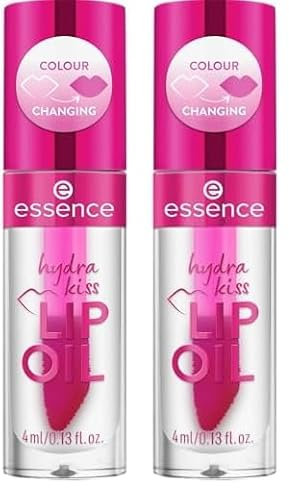 Essence Cosmetics Aceite De Labios Hydra Kiss, Hidratar/Humectar, Cuidado, Con Grasas, Brillante, Rociado, 4 ml (Paquete de 2)