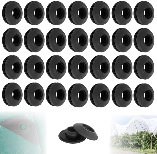 50 Stück Ösen Set blau für Planen, Kunststoff ösen Set für Abdeckplane, Poolplane auch Markisen,Planen, Vorhänge, Zelte und Banner Planenösen Rostfrei Befestigungsclip (28x28x12mm) (Schwarz)