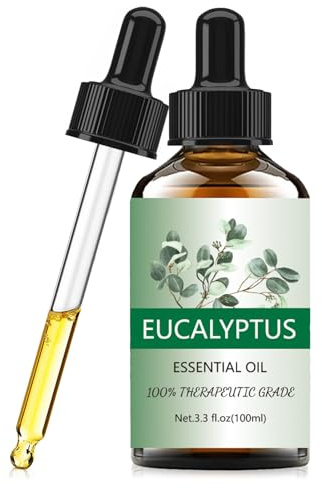 Ätherisches Öl Eukalyptus 100ml, 100% Reines Natürliches Ätherisches Öl für Naturkosmetik, Sauna, Aromatherapie, Duftlampe - Duftöl für Aroma Diffuser