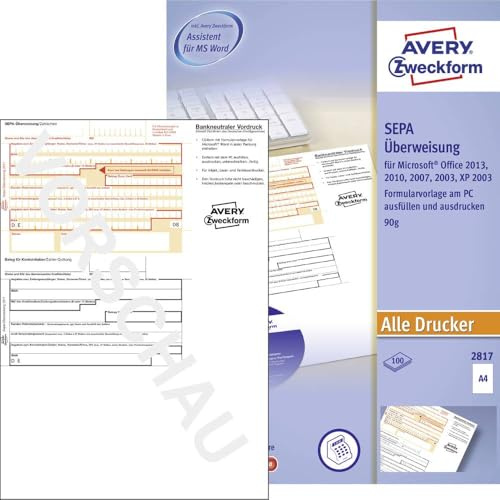 Avery Zweckform 2817 - Formularios comerciales (A4), color blanco