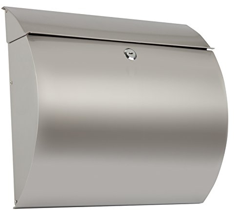 ARREGUI Aura E5405-12 Cassetta Postale Individuale in Acciaio Inossidabile, di Grandi Dimensioni, Cassetta della Posta da Parete, Dimensione L (Riviste e Buste C4), Inox
