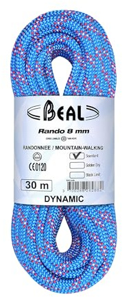 Beal Rando 8MMx30M - Corda da Arrampicata Blu, 30 m