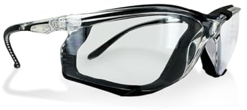 Magid Y84BKAFC Safety Glasses | Sporty Foam Lined Scratch Resistant Safety Glasses with a Clear Frame, Clear Lens & Black TPR Temples - Anti-Fog Coating, Removable EVA Foam Lining (1 Pair)