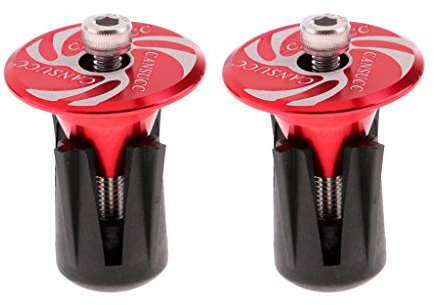 Homyl 2 Stück Fahrrad Lenker Endkappen Lenkerstopfen, 4 Farben verfügbar - Rot